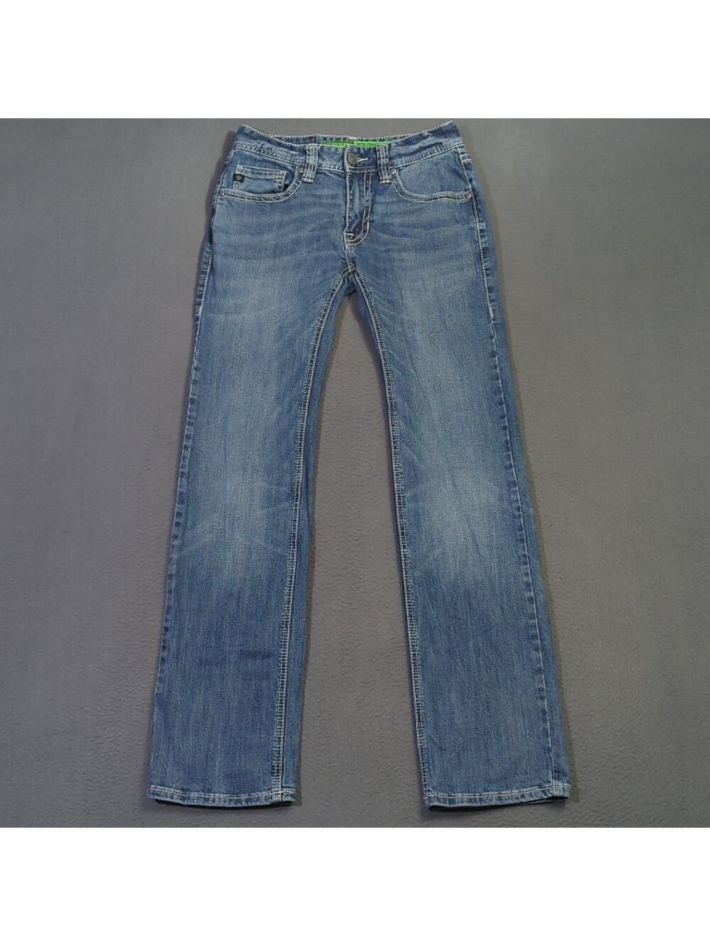Rock & Roll Jeans Mens 28x34 Fits 28x32 Blue Pistol Straight Western Denim Rodeo